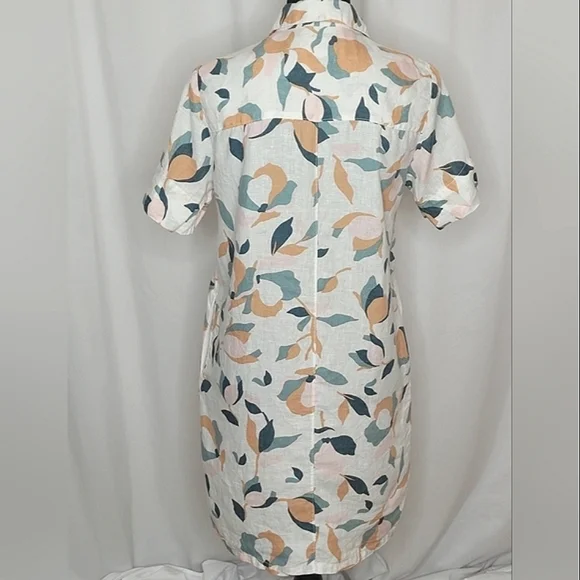 Rachel Zoe Linen Floral Shirt Dress - Size XS - Picture 7 of 12